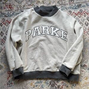 Parke Women's Two-Tone Gray Crewneck Sweatshirt